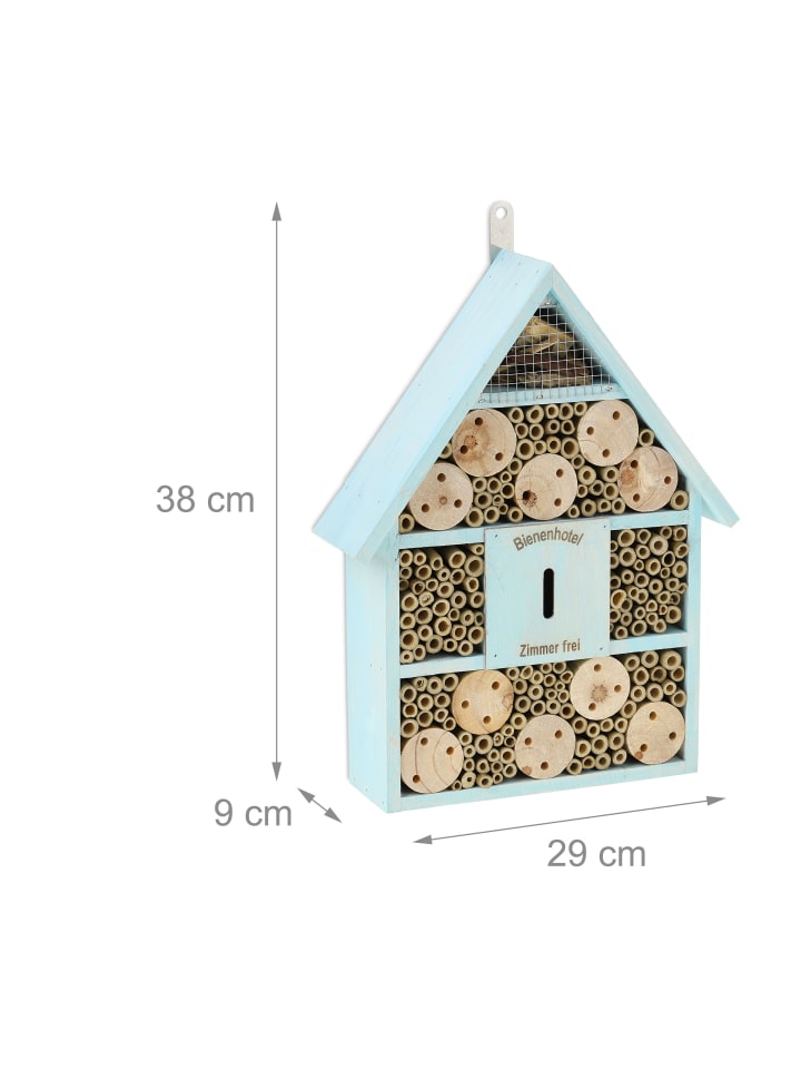 relaxdays Bienenhotel in Blau günstig kaufen onesize