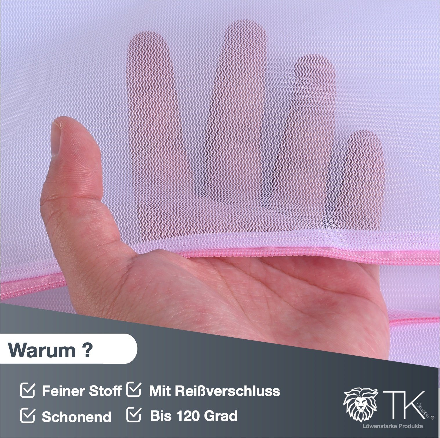 TK Gruppe Wäschenetz 2x XXL Wäschenetz Set 60x90 cm - Waschsack mit Reißverschluss,(2-St)