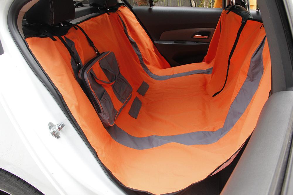 Heim Autoschondecke,grau/orange mit Tasche