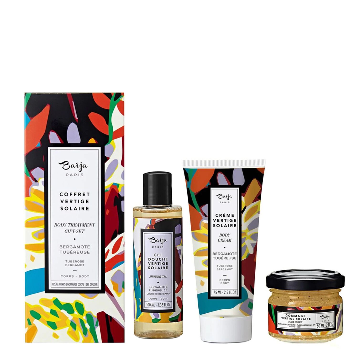 baïja Vertige Solaire Coffret Rituel Soins Corps Gommage + 2 Produits