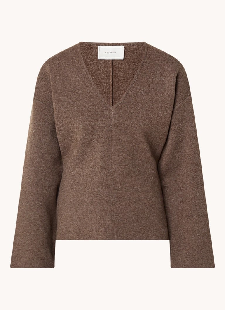 Neo Noir Linda fine knit top with trumpet sleeves