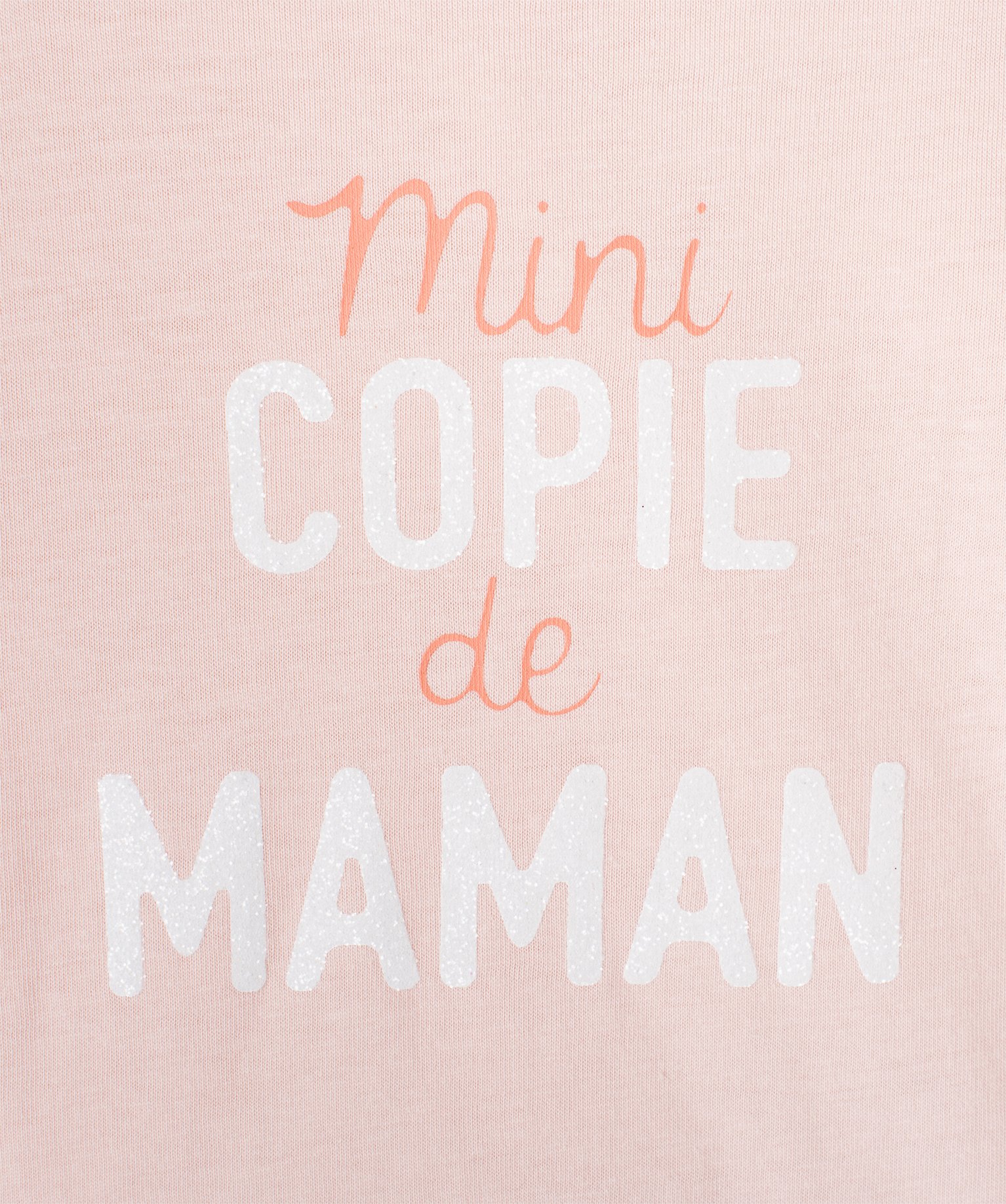 Tee-shirt à manches longues message pailleté bébé fille rose | GEMO