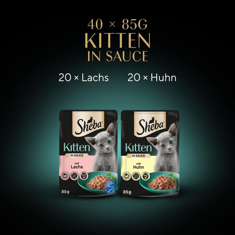Sheba Kitten Varietäten Frischebeutel 40 x 85 g