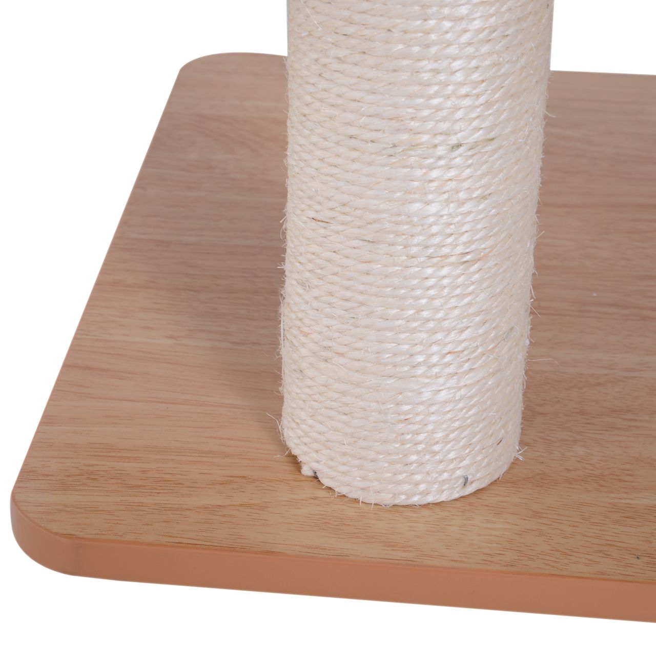 PawHut Katzenkratzbaum Katzenspielzeug Kletterbaum Sisal Polster Liegefläche mit Ball natur 66 x 47 x 120 cm