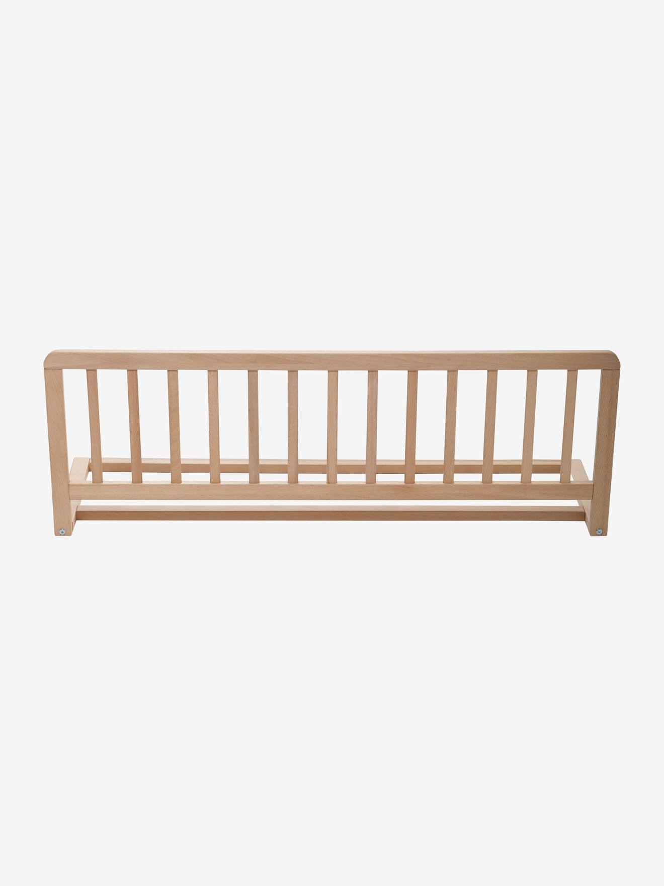 Barrière de lit en bois naturel