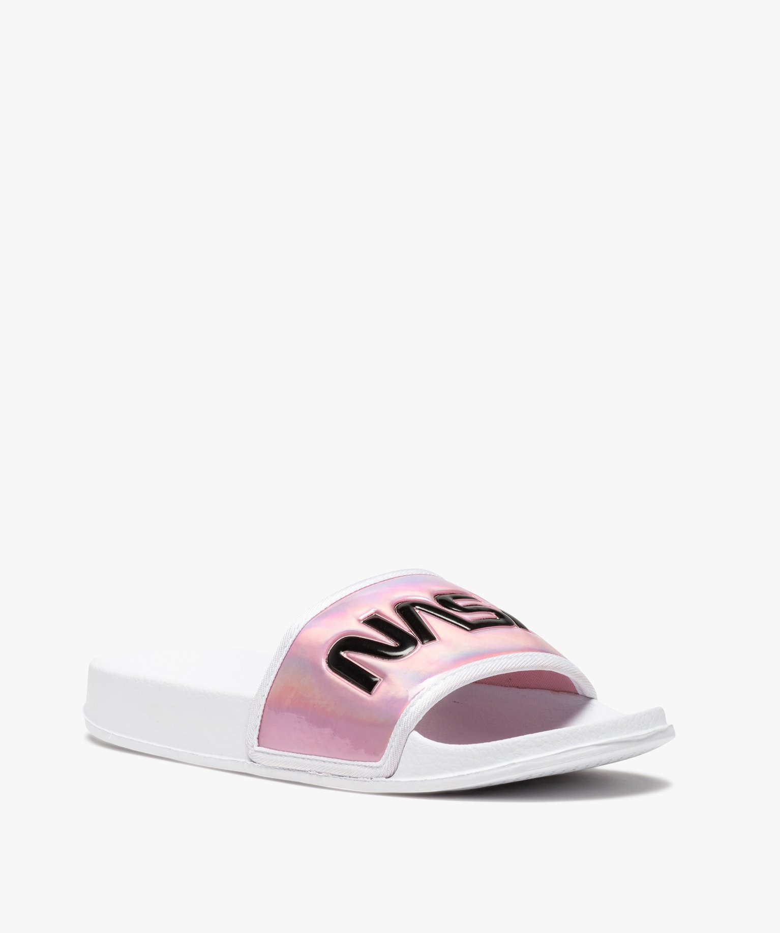 Mules de piscine femme à bandeau irisé - Nasa rose | GEMO
