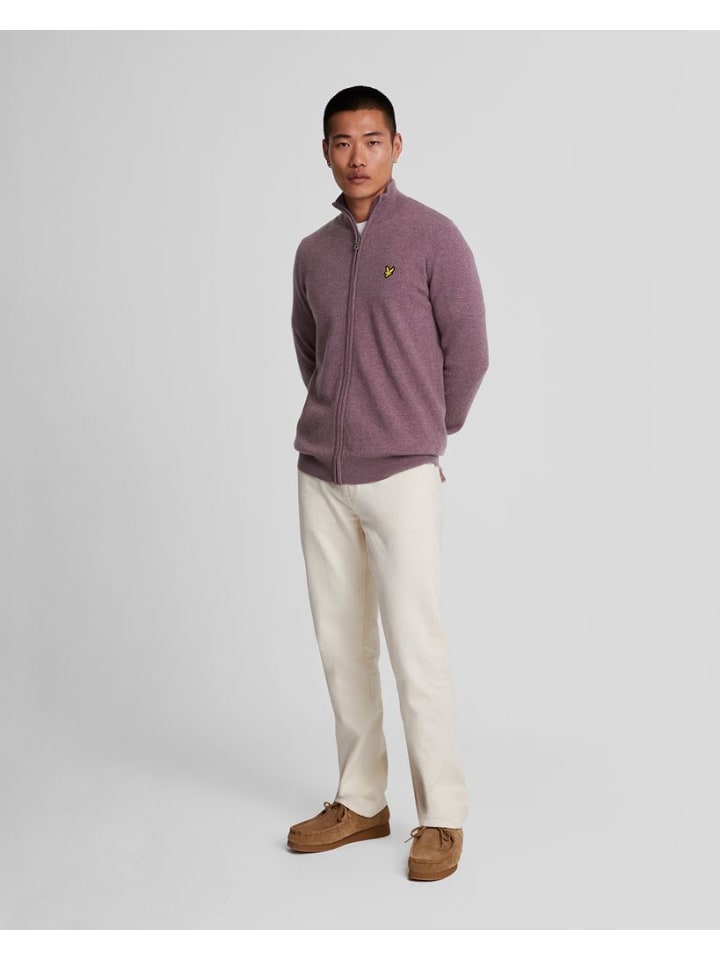 Lyle & Scott Cardigan in Meliertes Helllila günstig kaufen