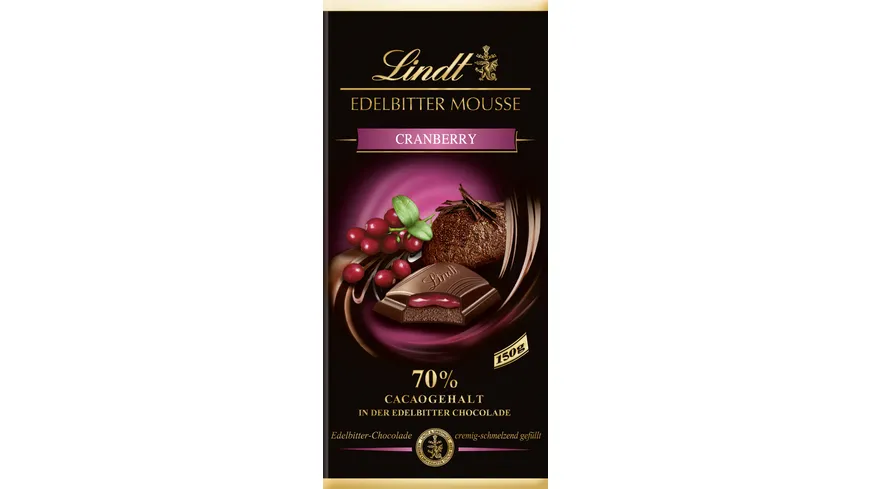 Lindt Edelbitter Mousse Cranberry 150 g