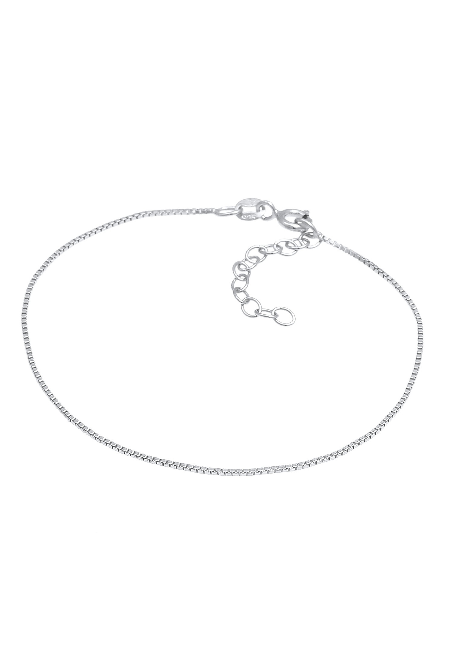 Collana veneziana Elli da donna, con maglie rettangolari regolabili in argento sterling 925