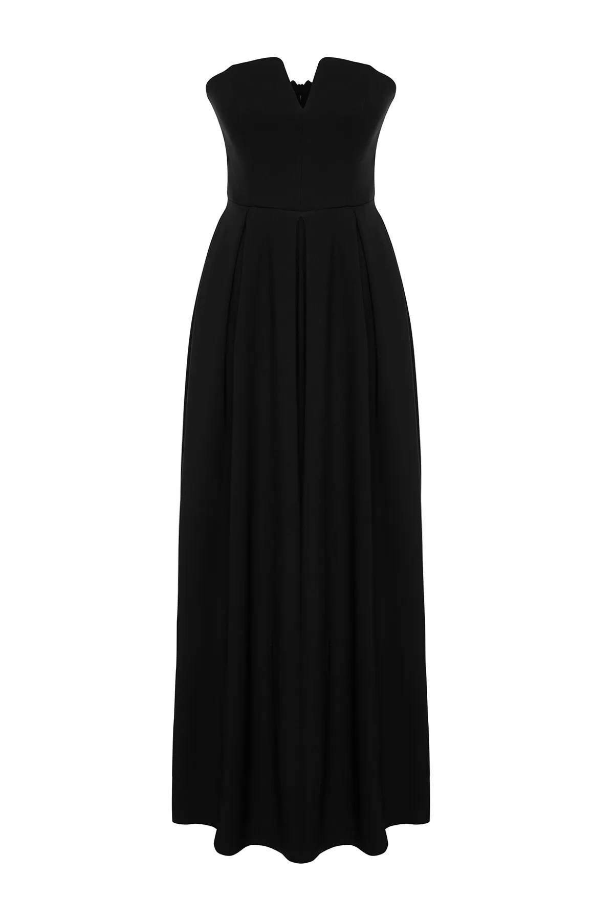 Trendyol Collection  Schwarzes gewebtes langes Abendkleid TPRSS24AE00118