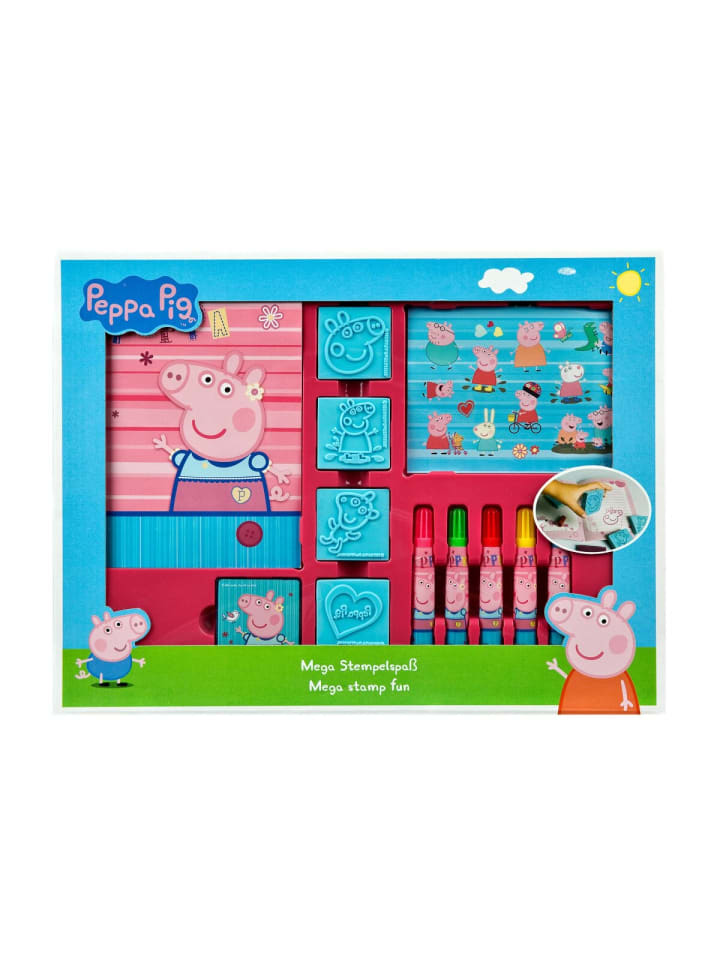 Peppa Pig Mega Stempelset Der große Stempelspaß für kleine Künstler in Mehrfarbig günstig kaufen 29 x 27 cm