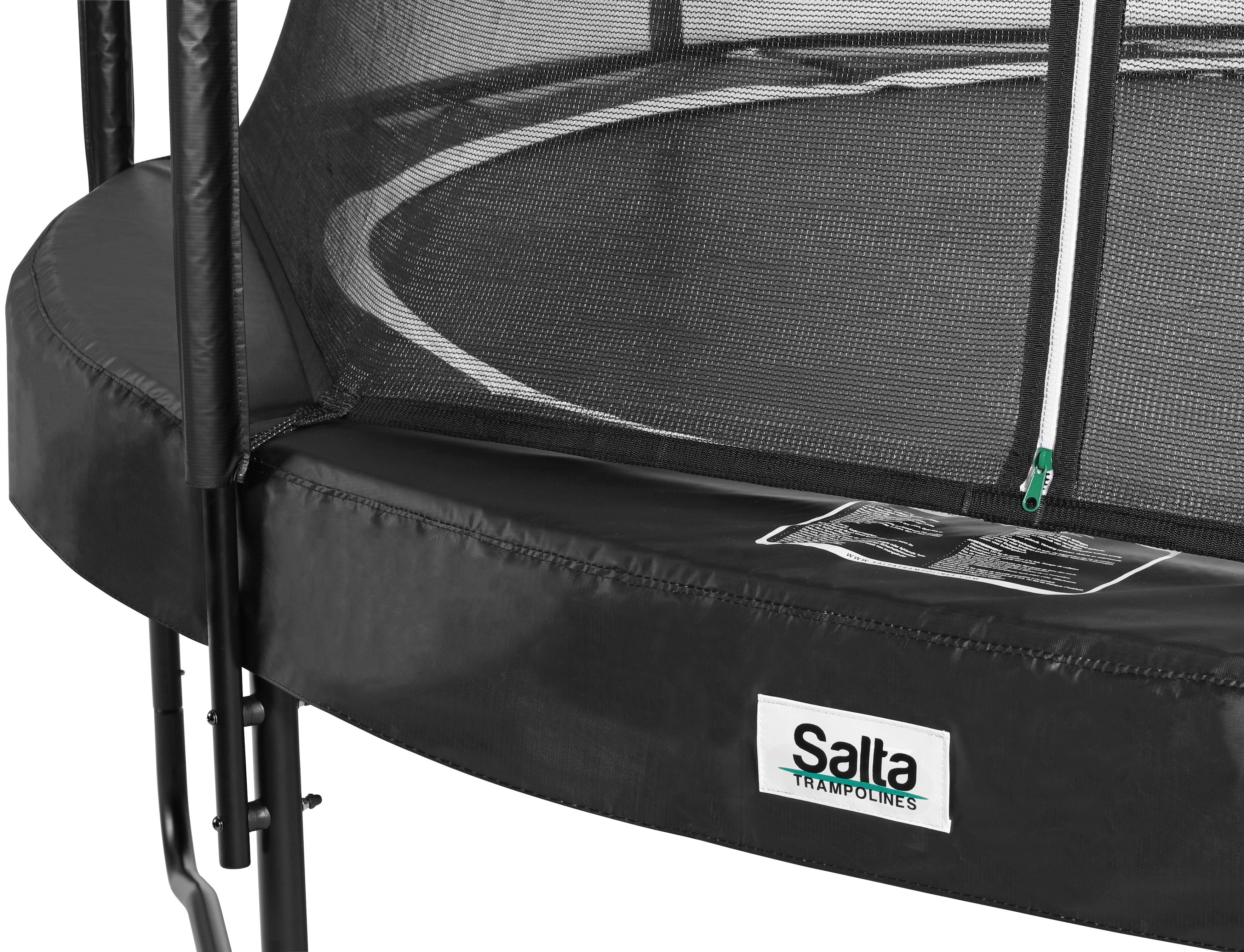 Salta Gartentrampolin Premuim Black Edition, Ø 366 cm, Schutzrand schwarz