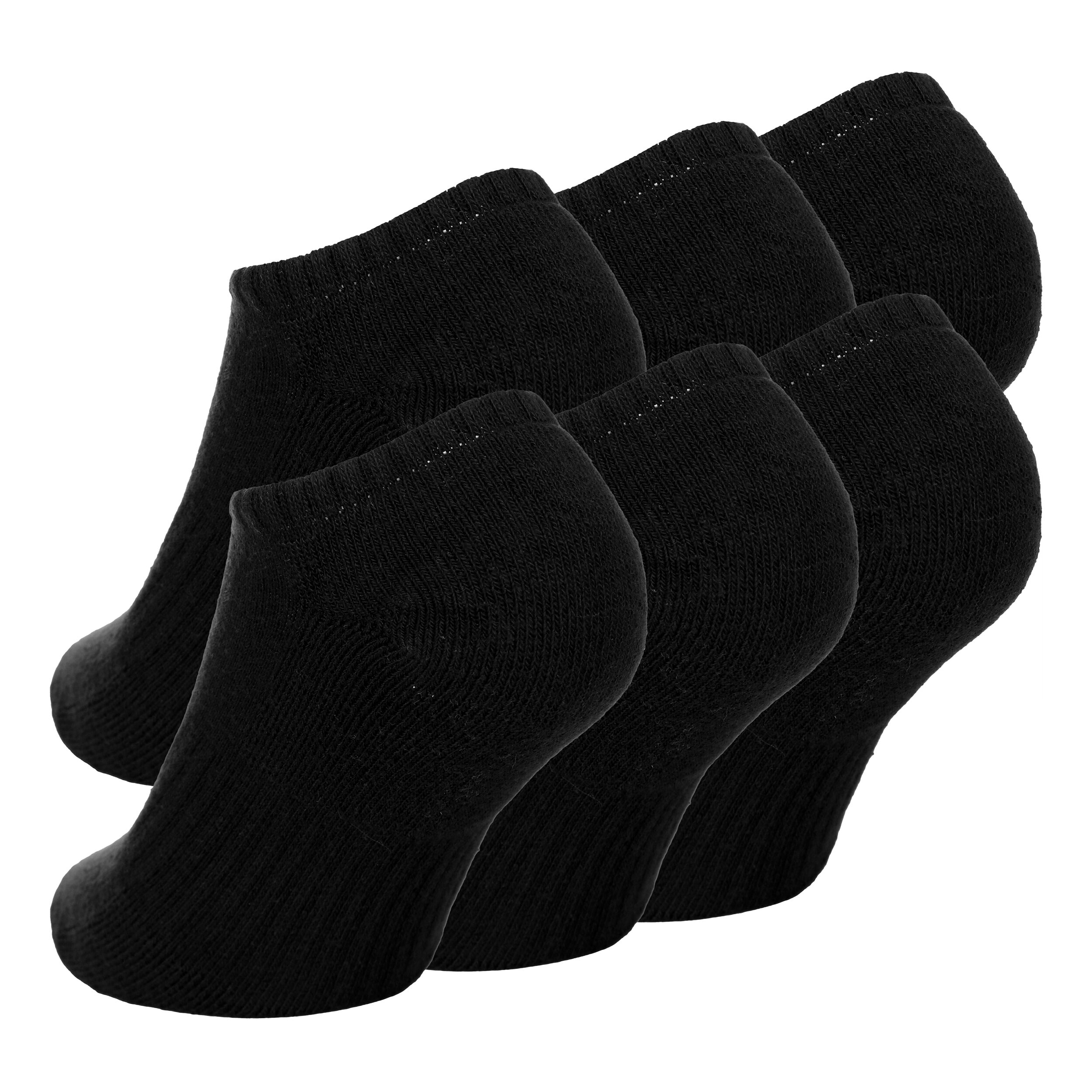 Everyday No-Show Tennissocken 6er Pack - Schwarz, Weiß