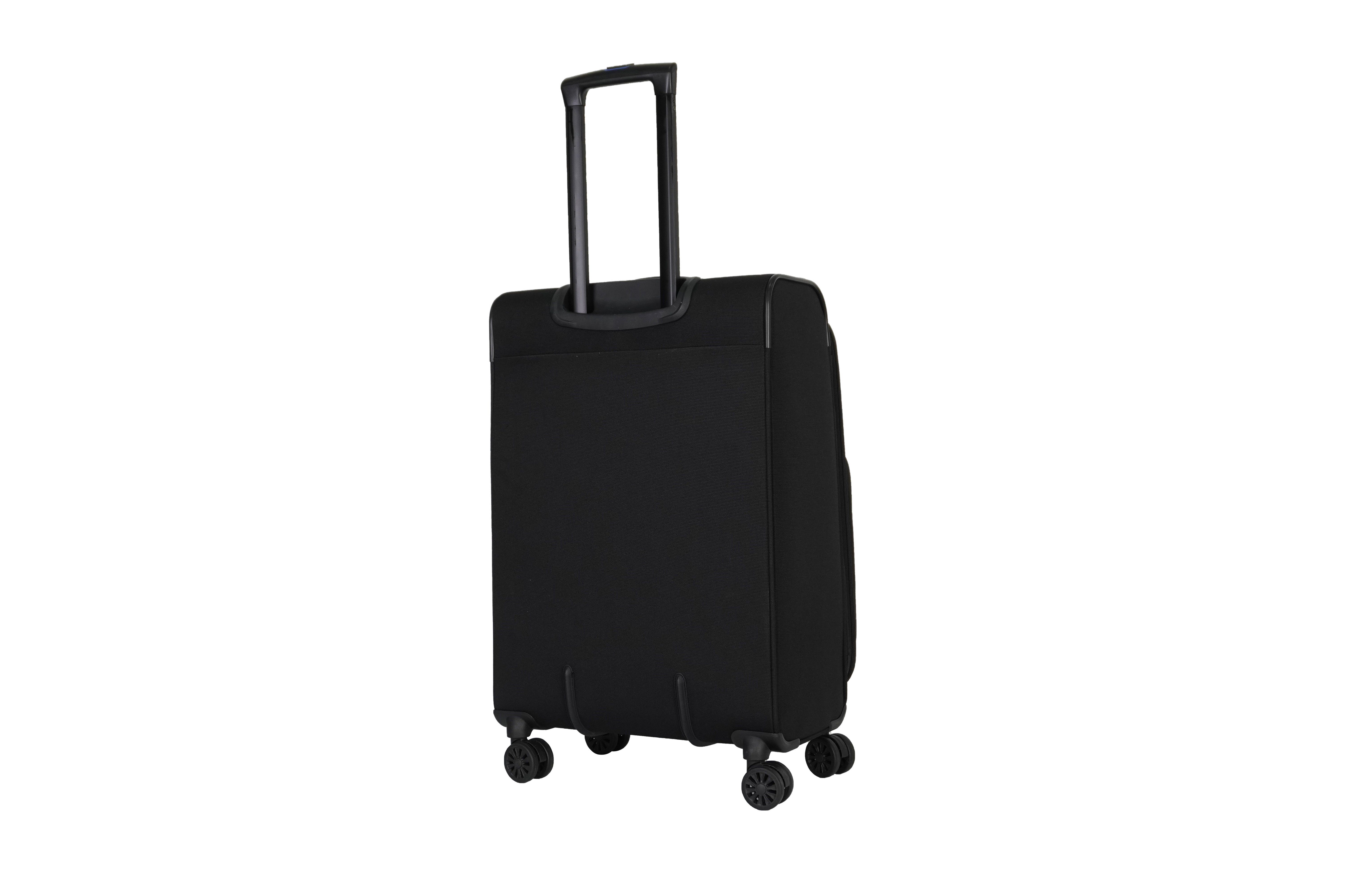 Verage Weichgepäck-Trolley Breeze, 4 Rollen, TSA-Zahlenschloss, Reisekoffer, erweiterbar, schwarz