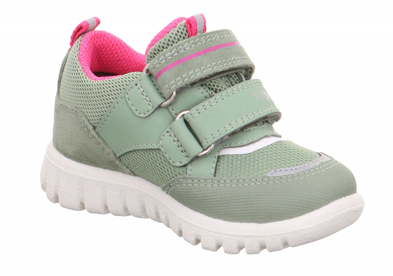 SPORT7 MINI - Hellgrün/RosaSneaker low mit Klettverschluss