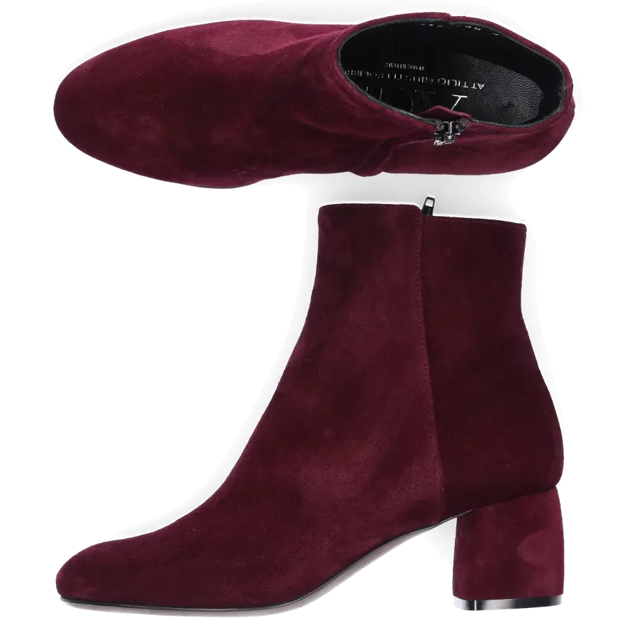 AGL Attilio Giusti Leombruni - Klassische Stiefeletten D140530 Veloursleder - rot
