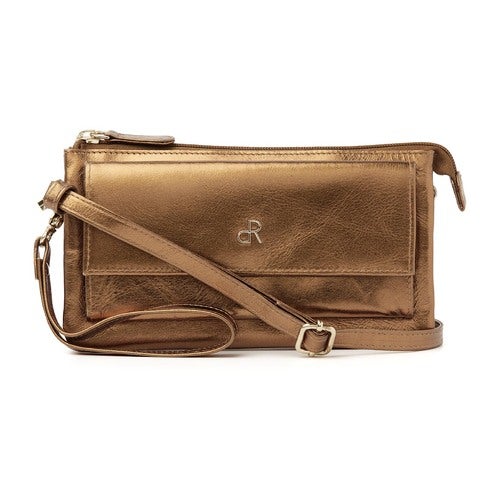 dR Amsterdam Clutch Metallics Gold