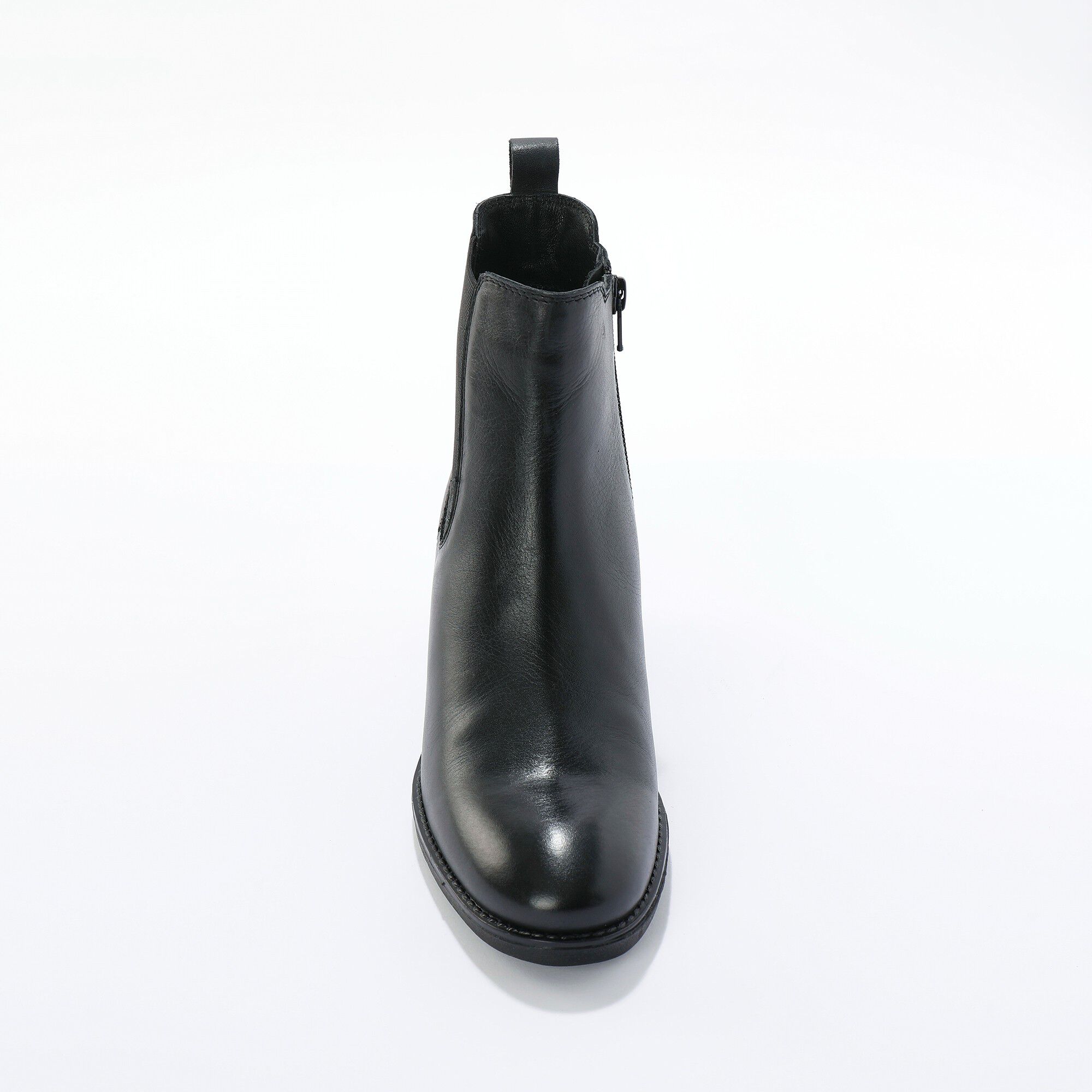 Boots chelsea à talons, cuir