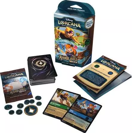 Disney Lorcana: Azurblaues Meer - Smaragd und Saphir Einzelspieler Deck  (Deutsch)