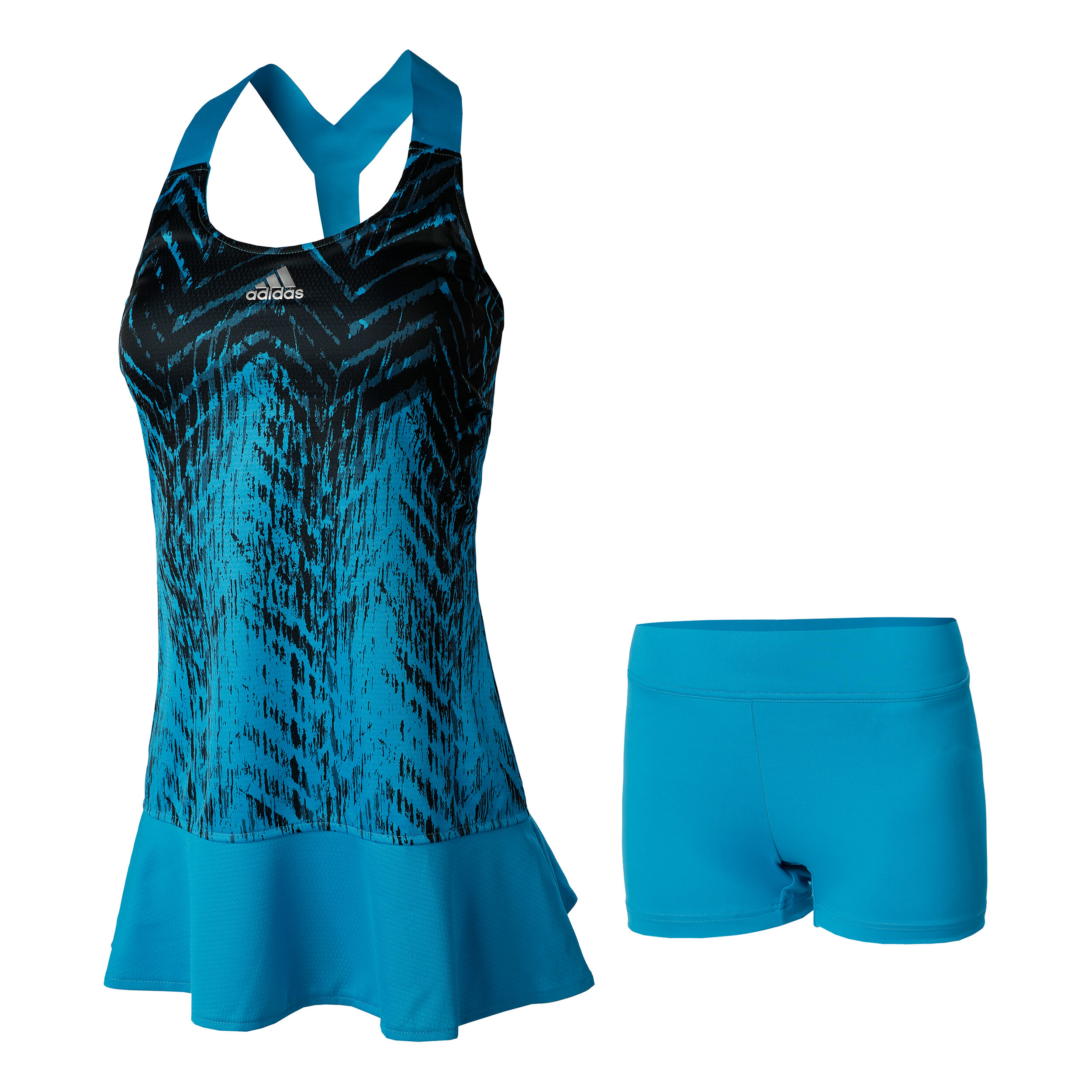 Primeblue Y- Kleid Damen - Türkis, Schwarz