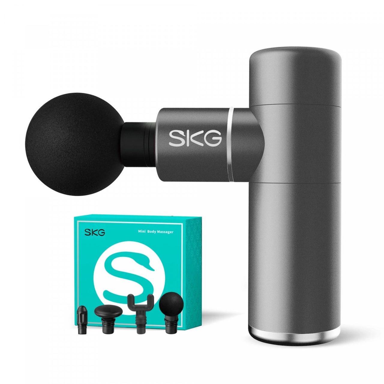SKG E7-EN Augen- und Schläfenmassagegerät – Silber 1500 mAh mit USB-C Kabel