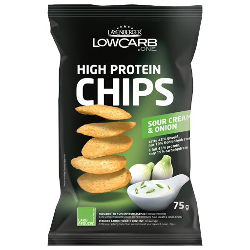 LOWCARB.ONE High Protein Chips Sour Cream & Onion  75 g