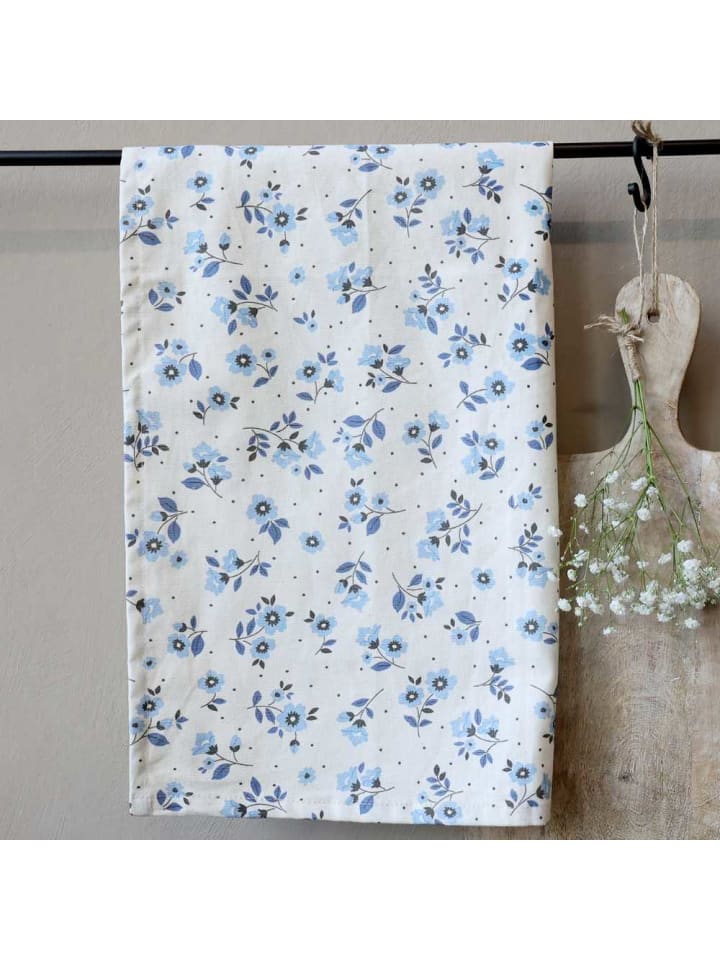 Chic Antique Geschirrtuch AIX Weiß mit blauen Blumen günstig kaufen onesize