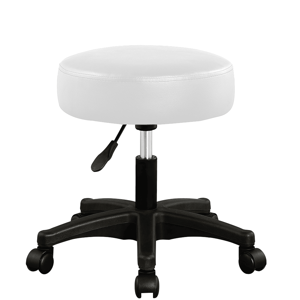 Casaria Deuba Rollhocker weiß