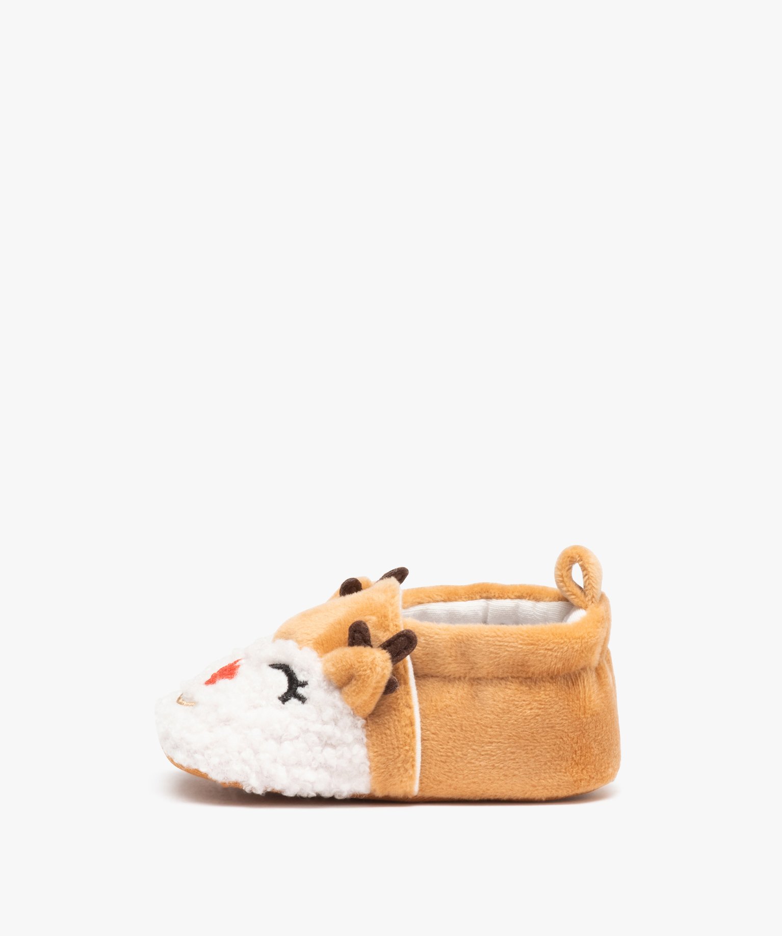Chaussons de naissance bébé Garçon en forme d'animal beige | GEMO