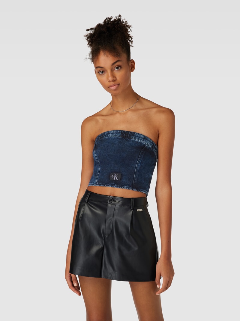 Bandeau-Top in Denim-Optik in jeans
