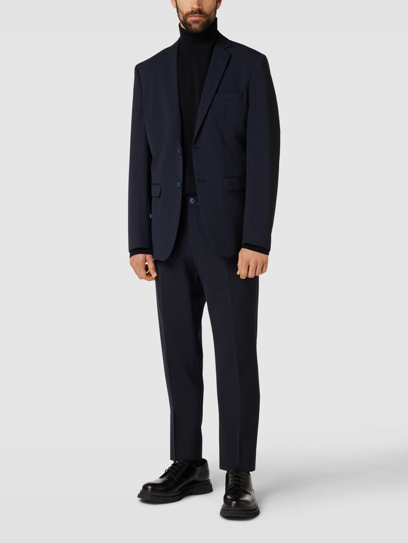 Slim Fit 2-Knopf-Sakko mit Pattentaschen in marineblau