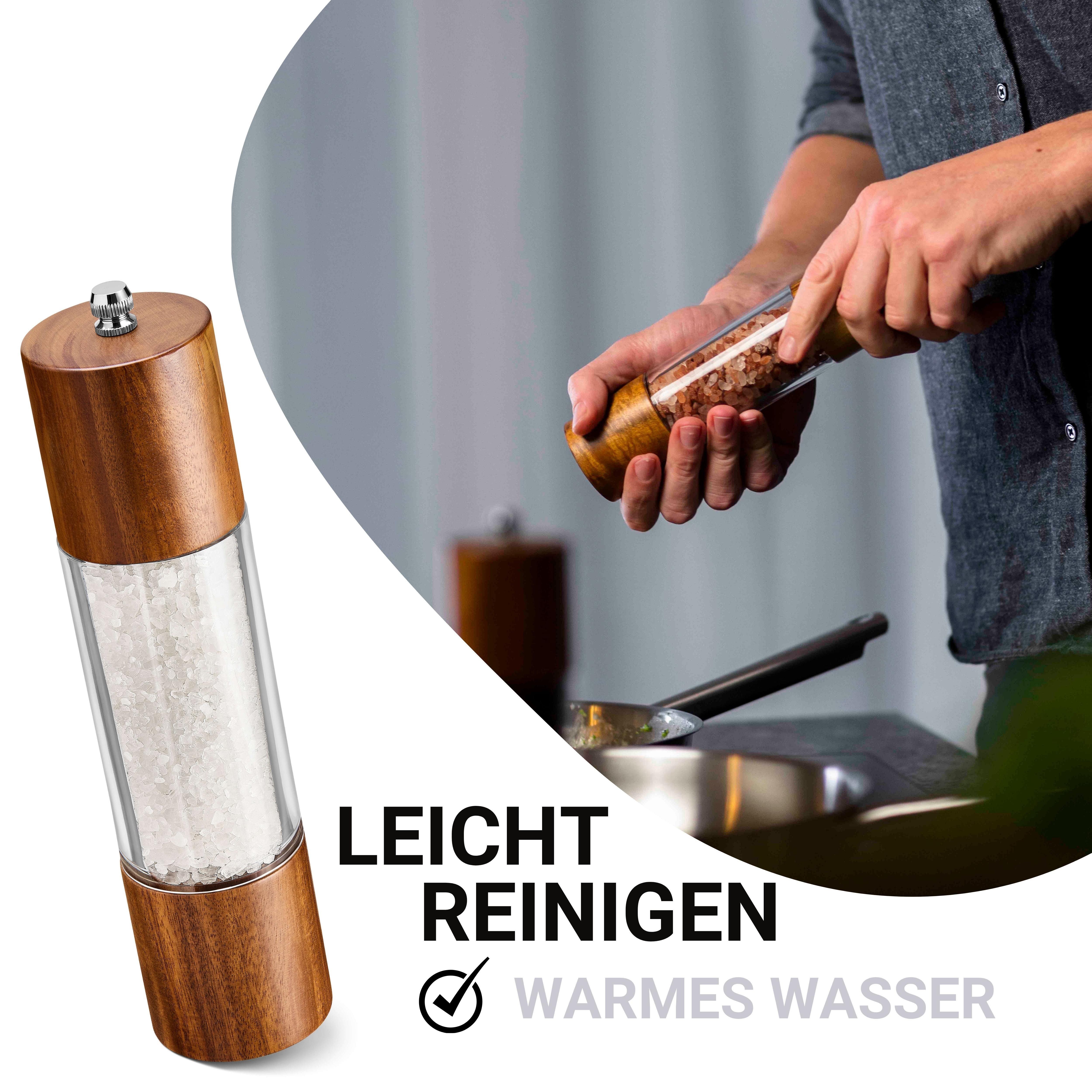 LINFELDT Salz-/Pfeffermühle Salz und Pfeffermühle Holz - TOP GEWÜRZMÜHLE HOLZ