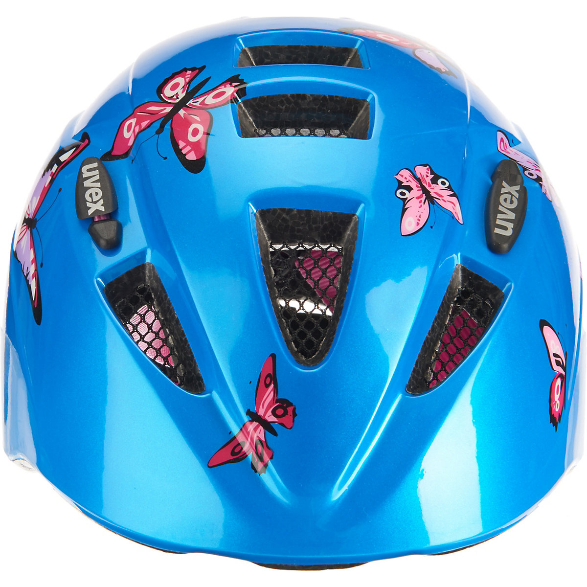 Fahrradhelm kid 2 butterfly Gr. 46-52, blau/rosa
