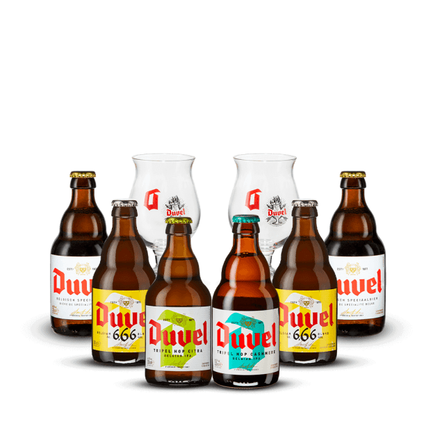 Pack Duvel 6 Bières + 2 Verres