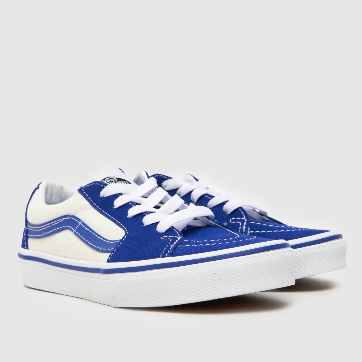 Vans vita & blå sk8-low juniorsneakers