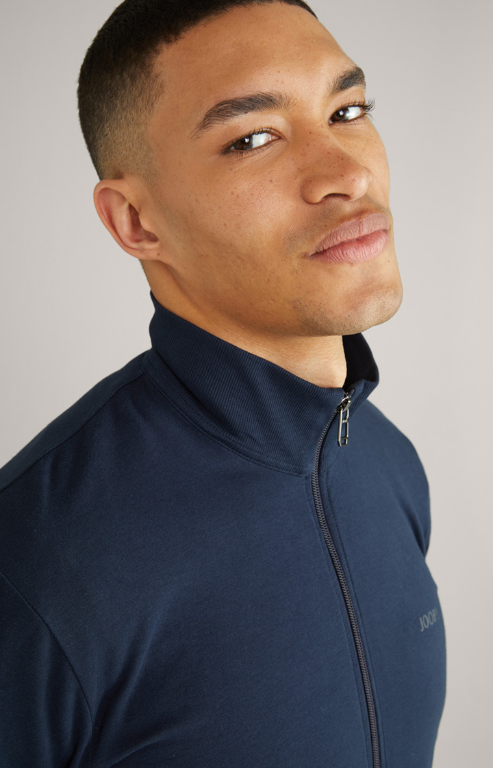 Loungewear Sweatjacke in Dunkelblau