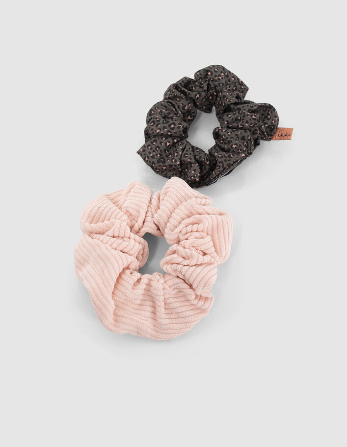 Chouchous rose et imprimé léopard fille