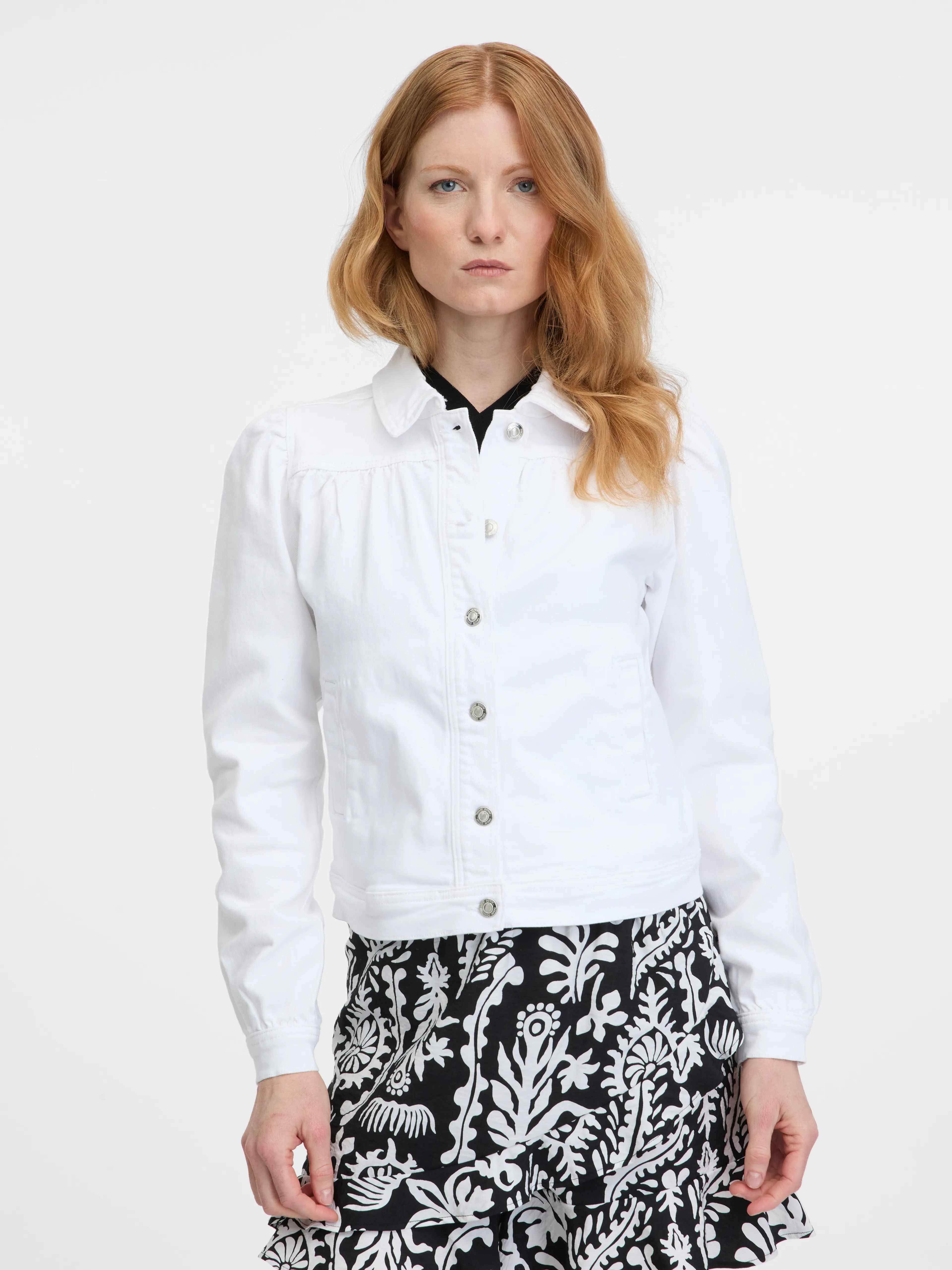 Weiße Damen-Jeansjacke ORSAY