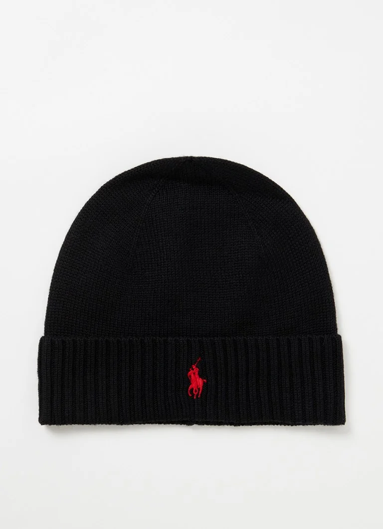 Ralph Lauren Wool beanie with logo embroidery