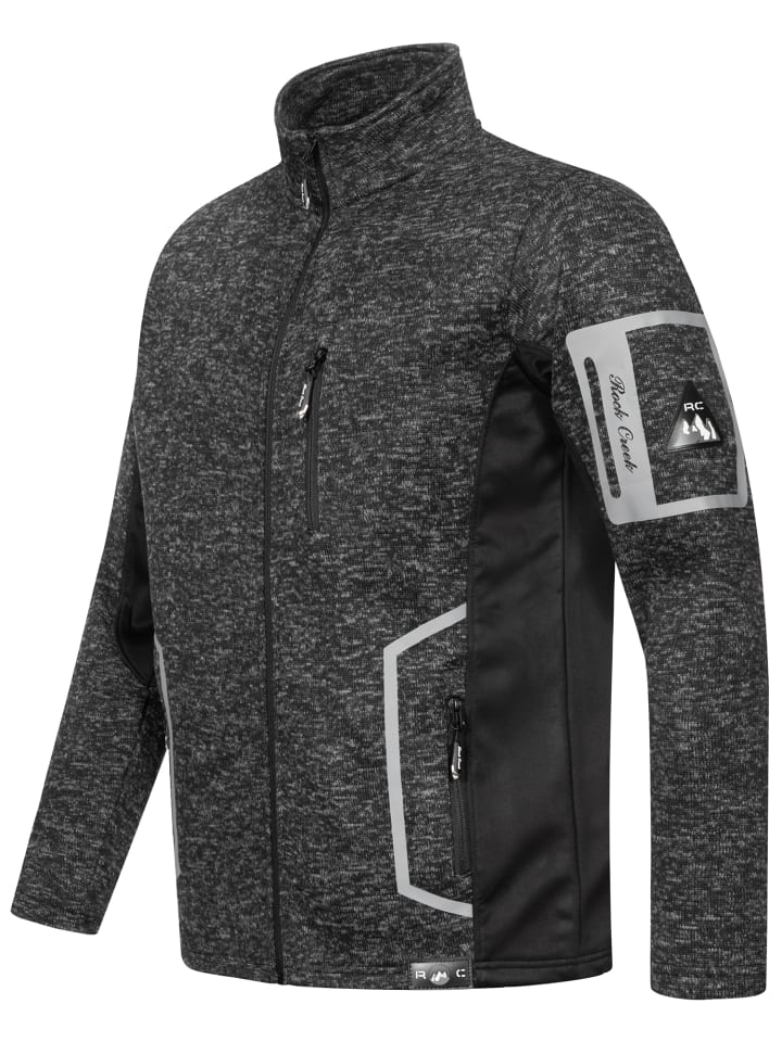 Rock Creek Fleecejacke in Schwarz günstig kaufen