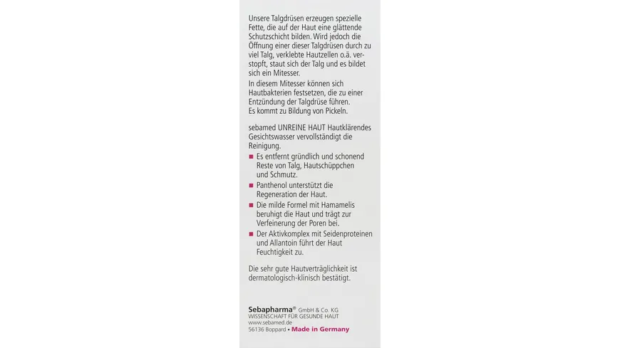 sebamed Unreine Haut Gesichtswasser 200 ml 200 ml