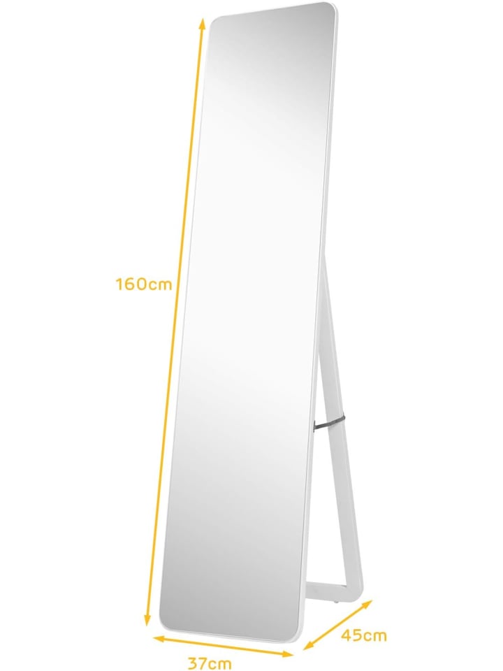 COSTWAY 2 in 1 Ganzkörperspiegel in Weiß günstig kaufen 160 cm