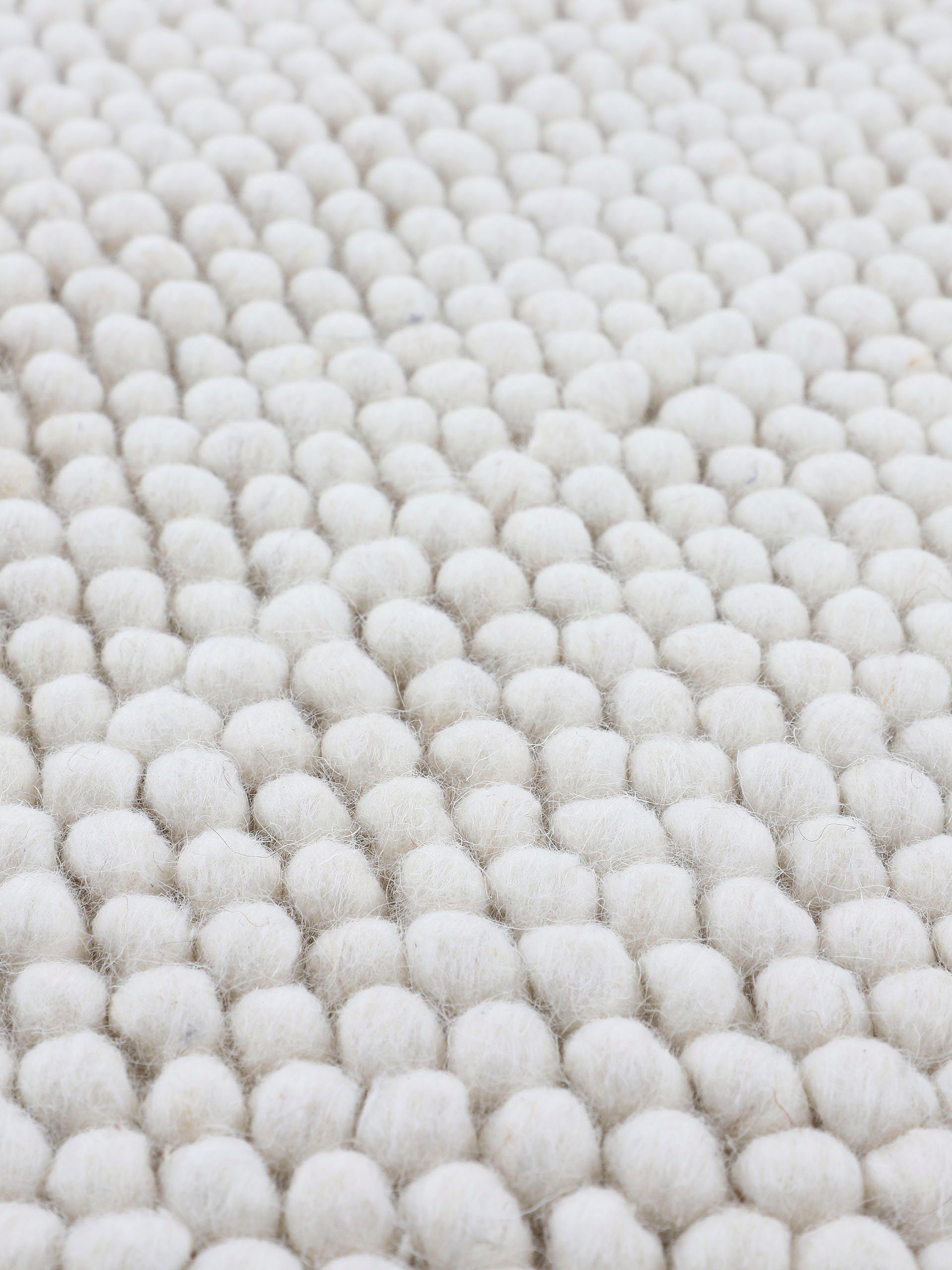 Teppich Calo, carpetfine, rechteckig, Höhe: 16 mm, Handweb Teppich, Uni Farben, meliert, handgewebt, 70% Wolle