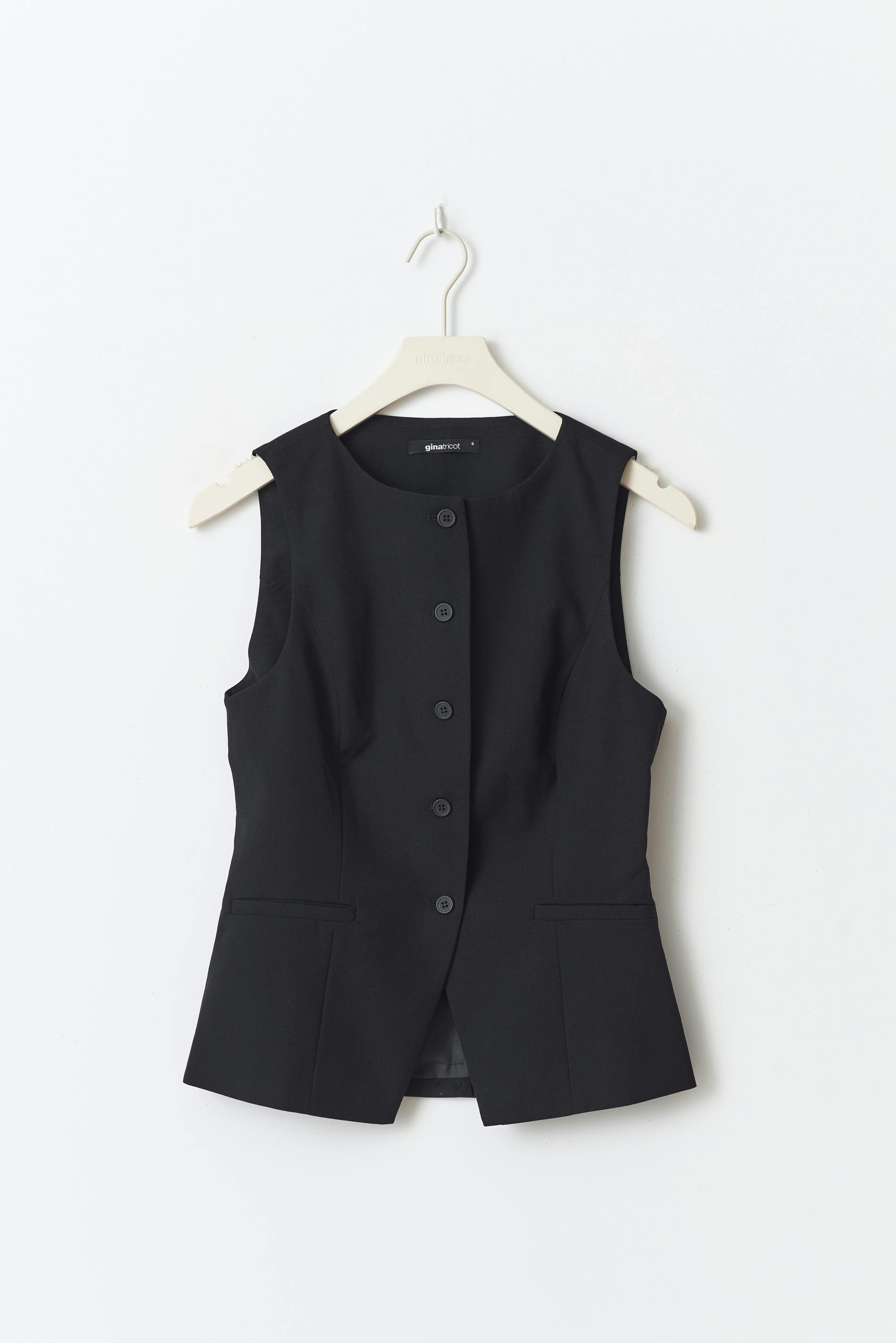 High neck suit vest