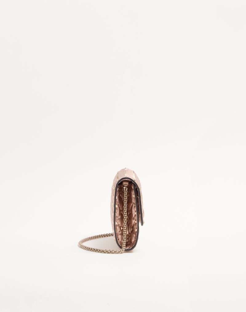 Bolsa de ombro Valentino Garavani Rockstud Spike em couro napa laminado