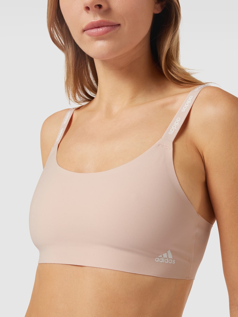 Bustier mit Label-Prints Modell 'SCOOP' in hellrosa