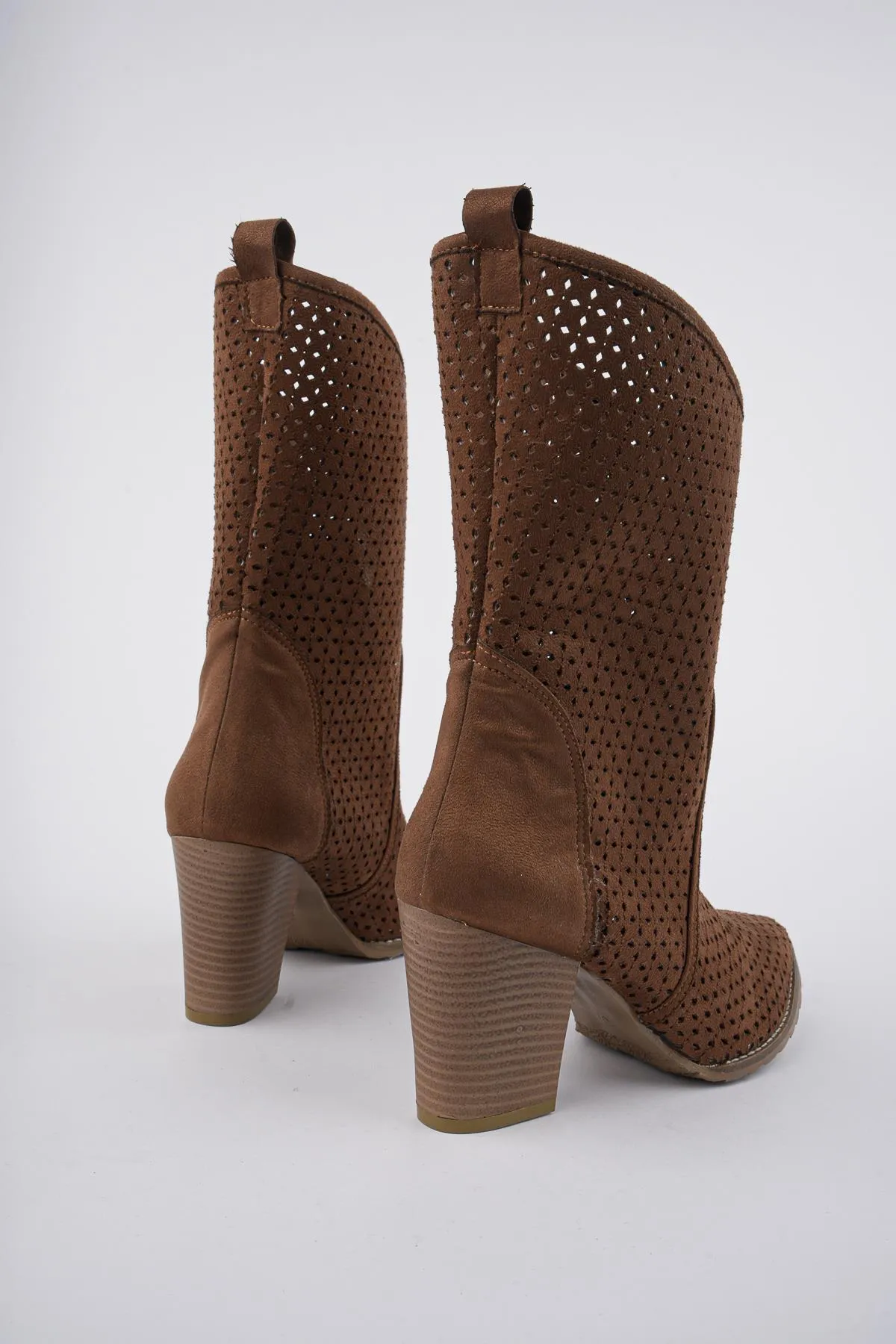 MUGGO  Indiana garantiert lasergeschnittene, stilvolle und bequeme Cowboy-Sommerstiefel für Damen