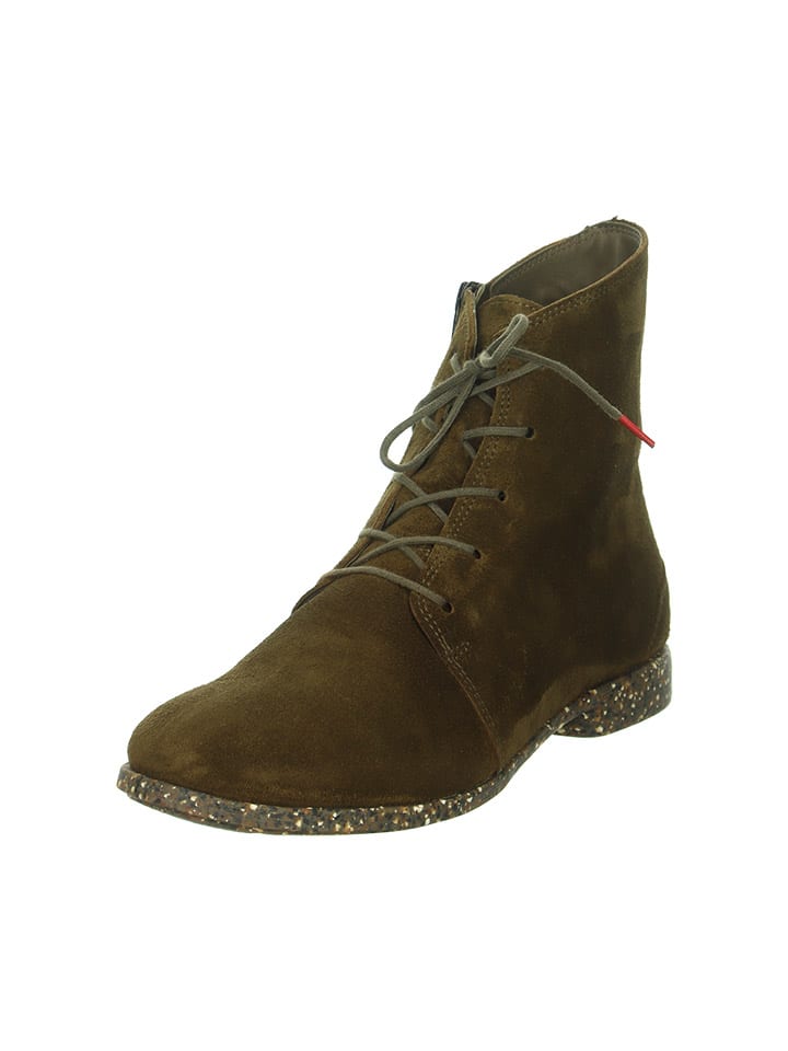 Think! Leder-Boots in Khaki günstig kaufen