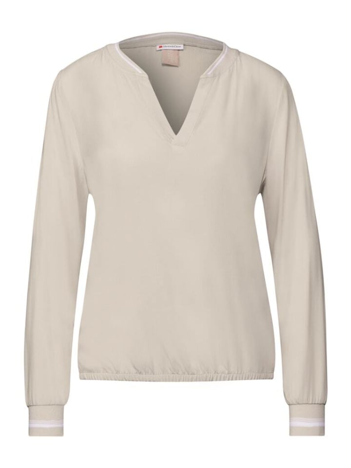 Street One Langarmbluse in smooth sand beige günstig kaufen