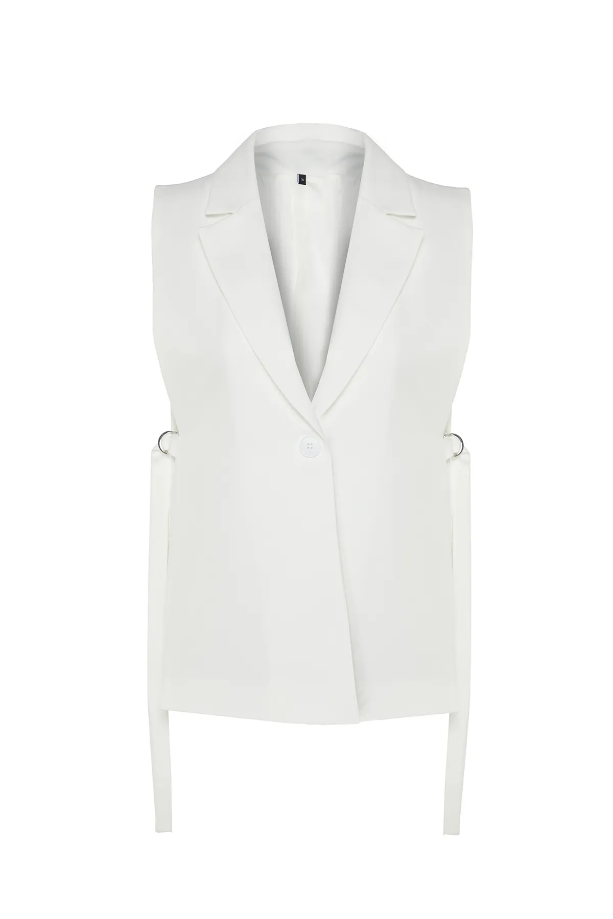 Trendyol Collection  Ecru-taillierte Webweste TWOAW23YE00032